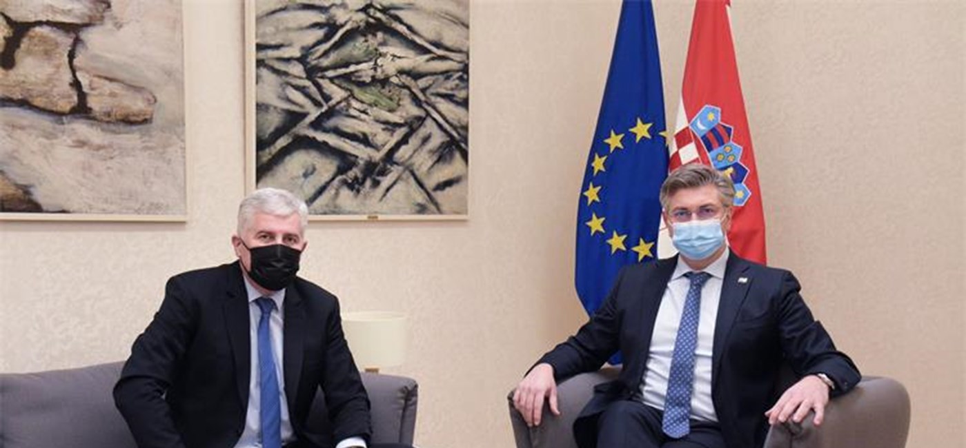 Plenković i Čović: Podrška Ukrajini i osuda ruske agresije, sigurnost i europska perspektiva BiH su zajednički prioritet